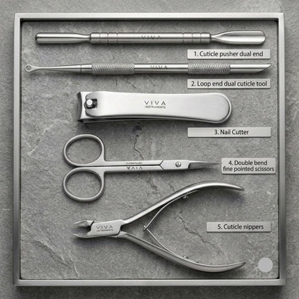 Silver Nail Tools Pro - 5 Pieces