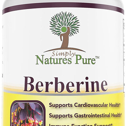 Simply Natures Pure Premium Berberine HCl 500mg - 120 Capsules - Cardiovascular GI Immune Support - Chromium Cinnamon (Pack of 3)