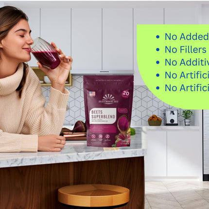 Beets Superfoods Blended Powder Juice – Nitric Oxide Booster & Energy Blend