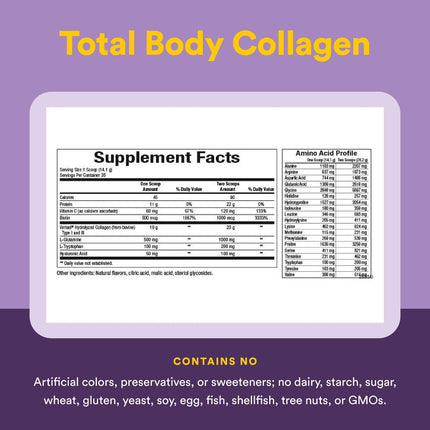 Natural Factors Total Body Collagen – Bioactive Collagen for Hair, Skin & Nails | 500 g