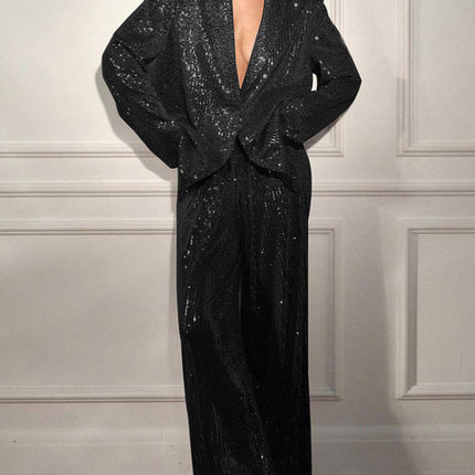 Elegant Sequin Top Pants
