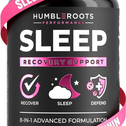 Sleep Aid for Adults - Extra-Strength Melatonin + Ashwagandha | 90 Capsules | HUMBLEROOTS SLEEP