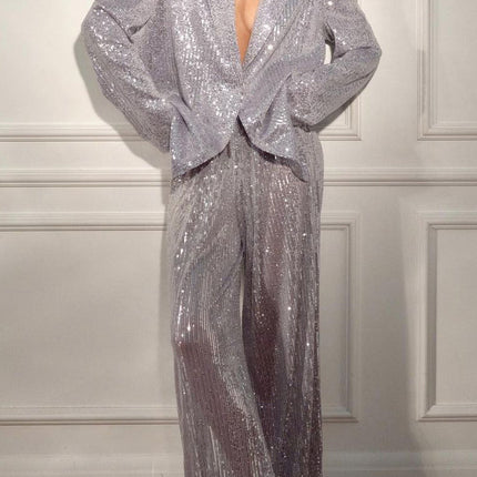 Elegant Sequin Top Pants