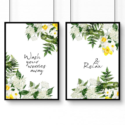 Pictures for Bathrooms – Set of 2 Wall Art Prints