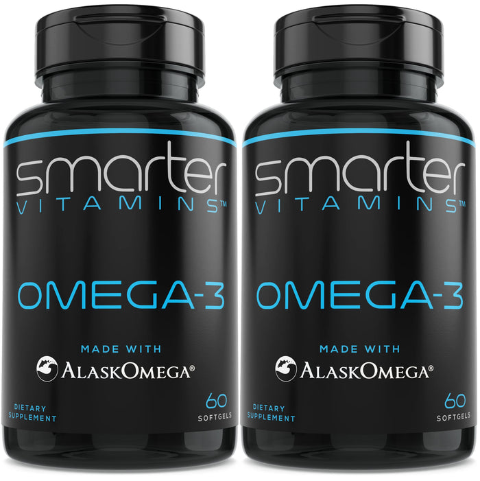 Smarter Omega 3 Fish Oil 2 Pack - Berry Flavor, Burpless, 2000mg DHA & EPA