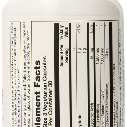 SOLARAY Glucosamine Chondroitin Hyaluronic Acid 1500/1000/20mg – 90 Capsules