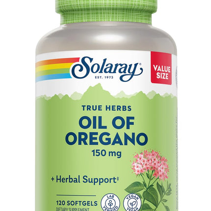 SOLARAY Oil of Oregano Softgels 150 mg - Vegan, 120 Servings