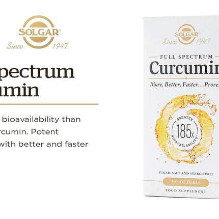 Solgar Full Spectrum Curcumin - 90 LiCaps | Superior Absorption, Brain, Joint & Immune Health | Non-GMO, Vegan, Gluten Free, Dairy Free