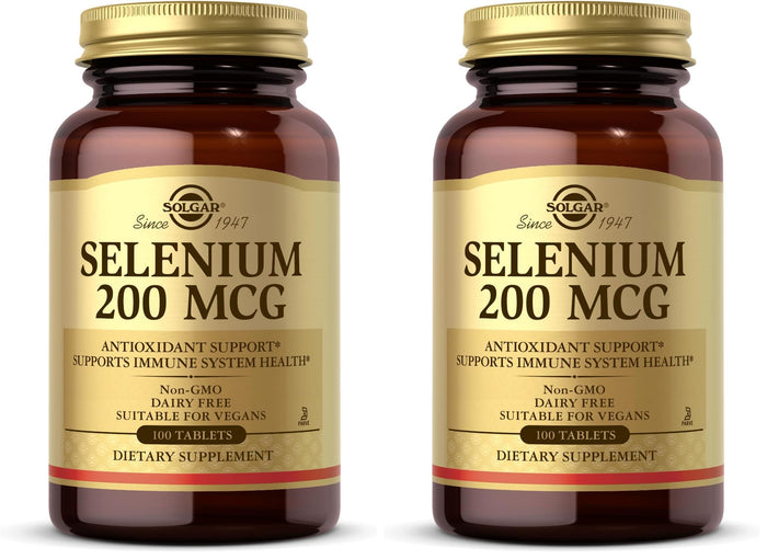 Solgar Selenium 200 mcg Tablets - 100 Count (Pack of 2) | Selenium Supplement