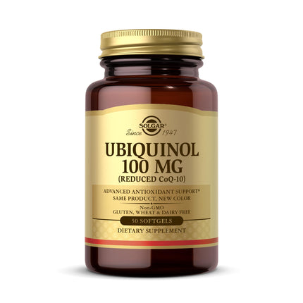 Solgar Ubiquinol 100 mg (Reduced CoQ-10) - 50 Softgels | Advanced Antioxidant Support