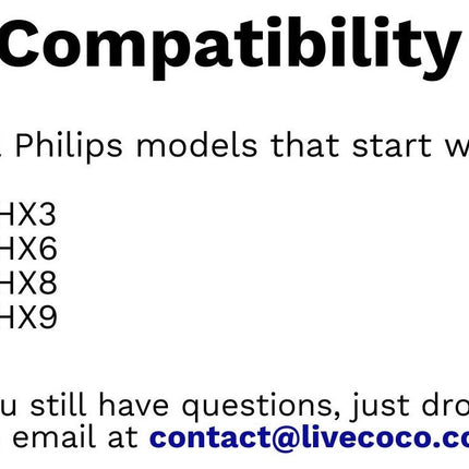 LiveCoco™ Philips Sonicare compatible Electric Brush Heads