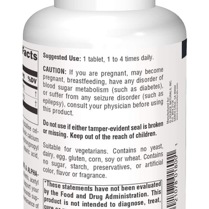 Source Naturals Acetyl L-Carnitine & Alpha-Lipoic Acid 650 mg – 120 Tablets