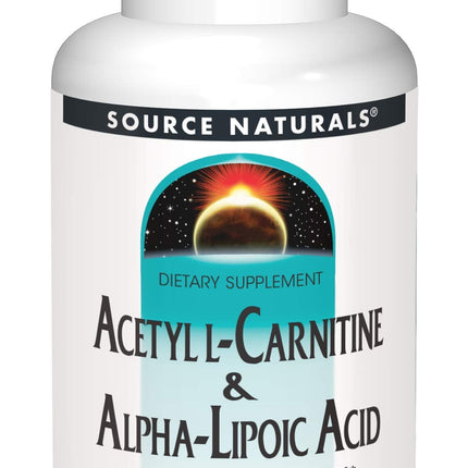 Source Naturals Acetyl L-Carnitine & Alpha-Lipoic Acid 650mg – 180 Tablets