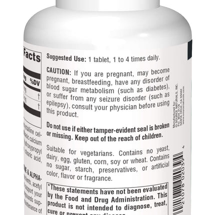 Source Naturals Acetyl L-Carnitine & Alpha-Lipoic Acid 650mg – 180 Tablets
