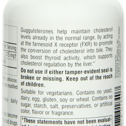 Source Naturals Guggulsterones 37.5 mg – 120 Tablets | Heart & Artery Support