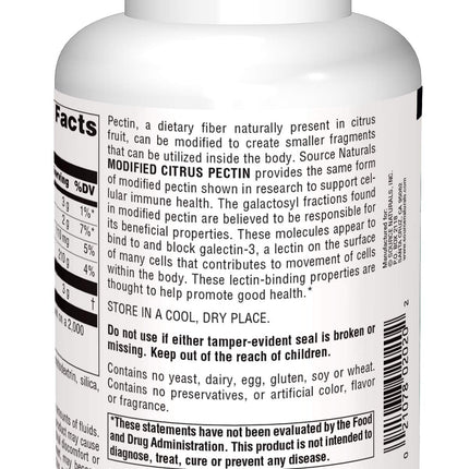 Source Naturals PectImmune: Modified Citrus Pectin for Cellular Immune Health, 750 mg, 120 capsules