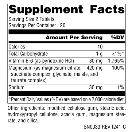 Source Naturals Ultra-Mag High-Efficiency Magnesium Complex - Maintains Muscle & Nerve Function - 240 Tablets