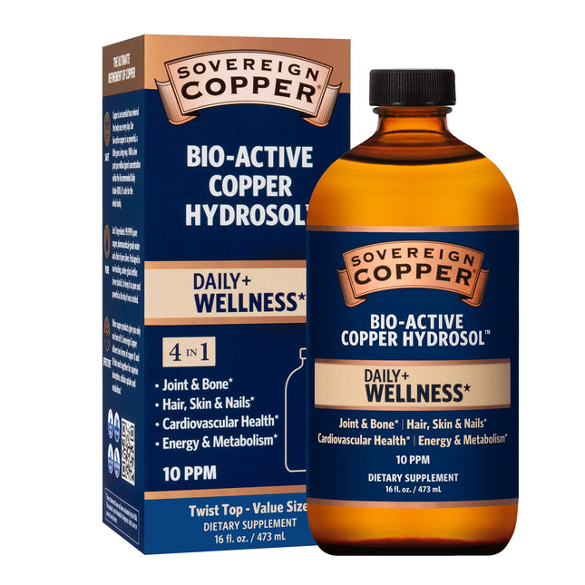 Sovereign Bio-Active Copper Hydrosol – Bioavailable Copper Liquid with Silver Hydrosol | 16 fl oz