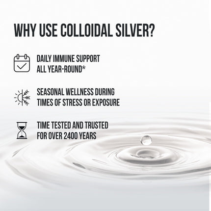 Sovereign Silver Immune Support - 10 ppm Colloidal Silver, 32 fl oz (946 mL)