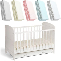 Spacesaver Cot Fitted Sheet 100% Cotton 100x52cm