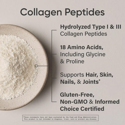 Sports Research Collagen Peptides — Hydrolyzed Type I & III Powder for Skin, Hair, Nails & Joints