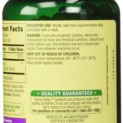 Spring Valley Cinnamon 500mg + Chromium Twin Pack – 2 x 180 Capsules