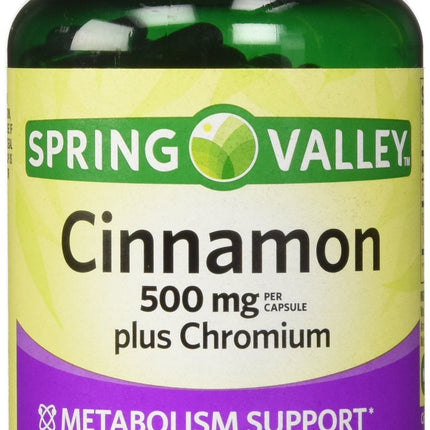 Spring Valley Cinnamon 500mg + Chromium Twin Pack – 2 x 180 Capsules