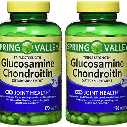 Spring Valley Glucosamine Chondroitin Triple Strength – 340 Tablets Twin Pack
