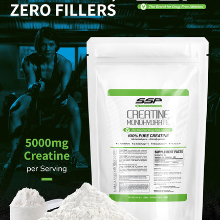 SSP Creatine Monohydrate – Unflavored, 100% Pure for Hydration & Recovery