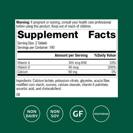 Standard Process Cataplex D - Immune Support, Bone Health & Mineral Absorption - 360 Tablets - Gluten-Free