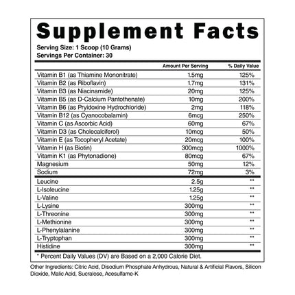 Steel Supplements | High Performance BCAA EAA Powder | Promotes Lean Muscle Growth and Workout Endurance | 2:1:1 Ratio to Recover Muscle Faster 30 Servings. (Fruit Punch)