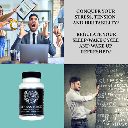 Stress Edge Stress Relief Supplement | Natural Mood Support (30 Servings)