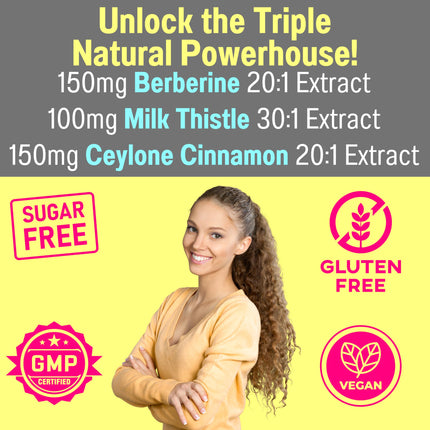 Sugar Free Gummies with TUDCA, NAC, Berberine & Cinnamon – 7-in-1 Health Gummies