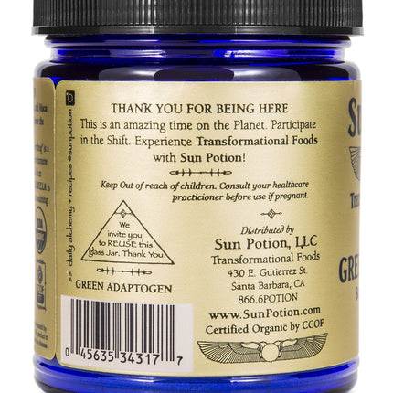 Sun Potion Green Adaptogen Powder 111g | Activate Energy & Balance