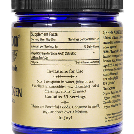 Sun Potion Green Adaptogen Powder 111g | Activate Energy & Balance