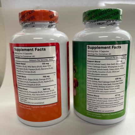 Superfood MD Fruit & Veggie Supplement – 360 Total Capsules (180 Per Bottle) Beta-Carotene, Soy Free – 2-Pack
