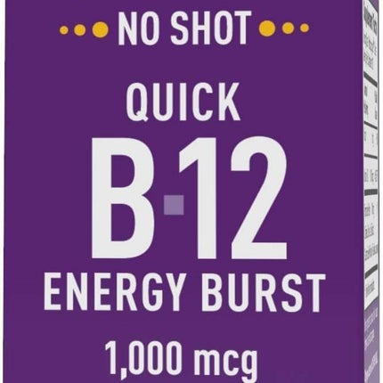 Superior Source B-12 1000 mcg Quick Energy Burst - MicroLingual Tablets (Pack of 2) - Non-GMO & Gluten-Free