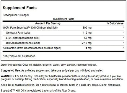 Swanson EFA Krill Oil & ASTAXANTHIN 30 SGELS