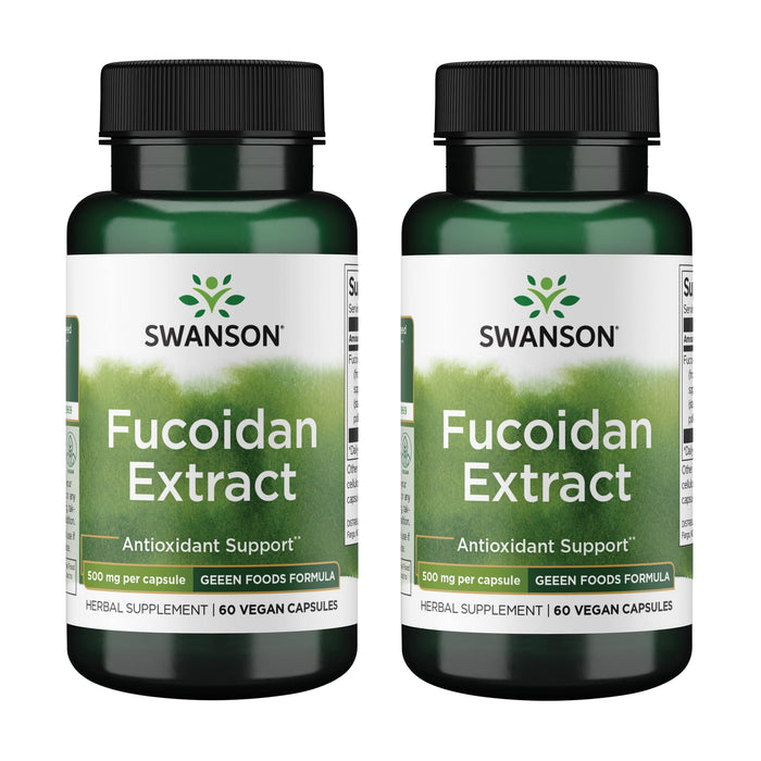 Swanson Fucoidan Extract 500mg - Immune Support (60 Veggie Caps) 2 Pack
