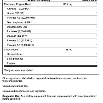 Swanson Full Spectrum N-Zymes 90 Veg Capsules Enzyme (Pack of 2)