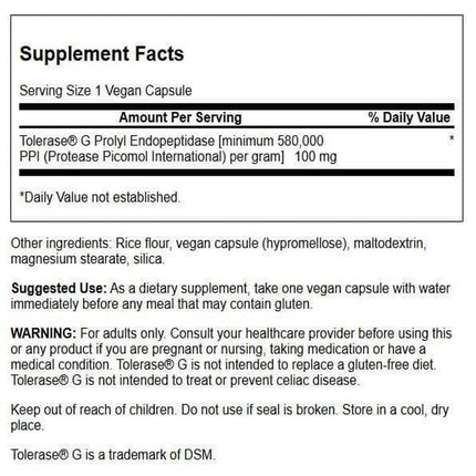 Swanson Gluten Rid with Tolerase G 100 mg | 90 Veg Capsules Enzyme
