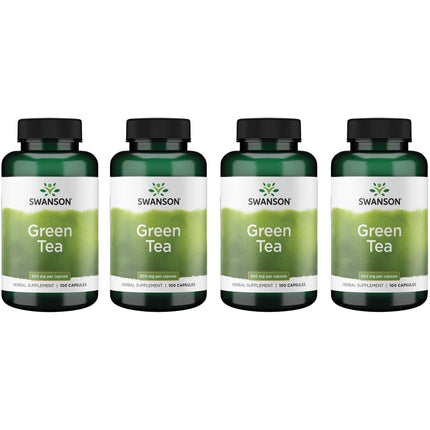 Swanson Green Tea Extract Supplement – 500 mg – 100 Capsules (4 Pack)