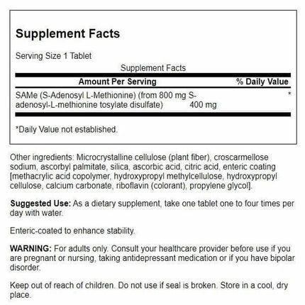 Swanson High-Potency Same 400 Milligrams 30 Tabs