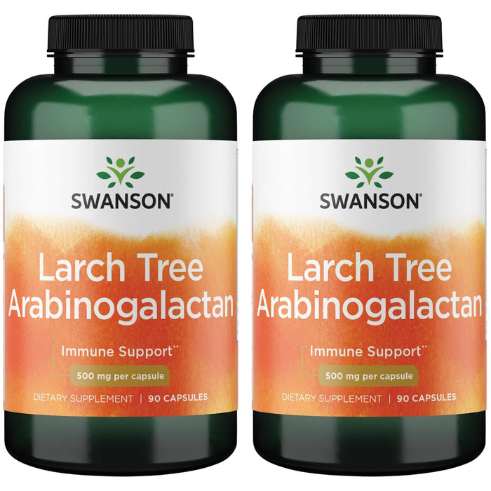 Swanson Larch Arabinogalactan 500 mg 90 Caps (2 Pack) – Immune Support