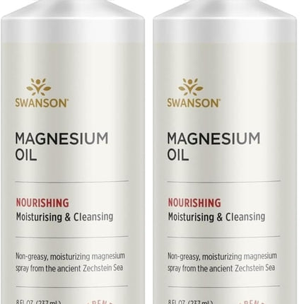 Swanson Magnesium Oil Spray Zechstein Magnesium Soothes Muscles Nourishes Skin Stress Relief Sleep Rapid Absorption Dr. Barbara Hendel's Formula 8 fl oz (237 ml) Liquid (Pack of 2)