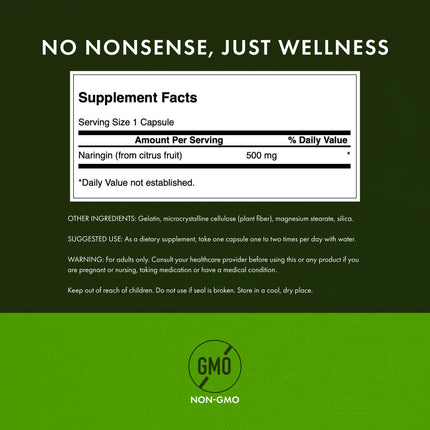 Swanson Naringin 500 mg – 60 Capsules (3 Pack)