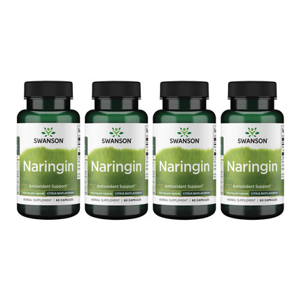 Swanson Naringin 500 mg | 60 Capsules (4 Pack) – Grapefruit Bioflavonoid