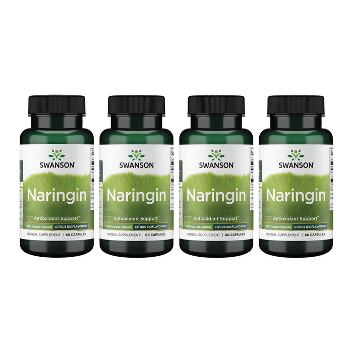 Swanson Naringin 500 mg | 60 Capsules (4 Pack) – Grapefruit Bioflavonoid