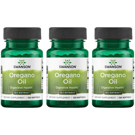 Swanson Oregano Oil 10:1 Extract – 120 Softgels (3 Pack)