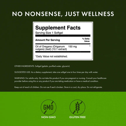 Swanson Oregano Oil 10:1 Extract – 120 Softgels (3 Pack)